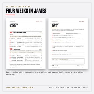 War Closet Bible Study System for Men, Printable KJV Scripture Study PDF, 4 Week Study of James, Prayer Pages and Flashcards image 4