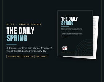 Christian Daily Planner for Men, Undated 12 Week Printable Planner PDF, KJV Bible Verse Every Day, Prayer List, Time Blocking