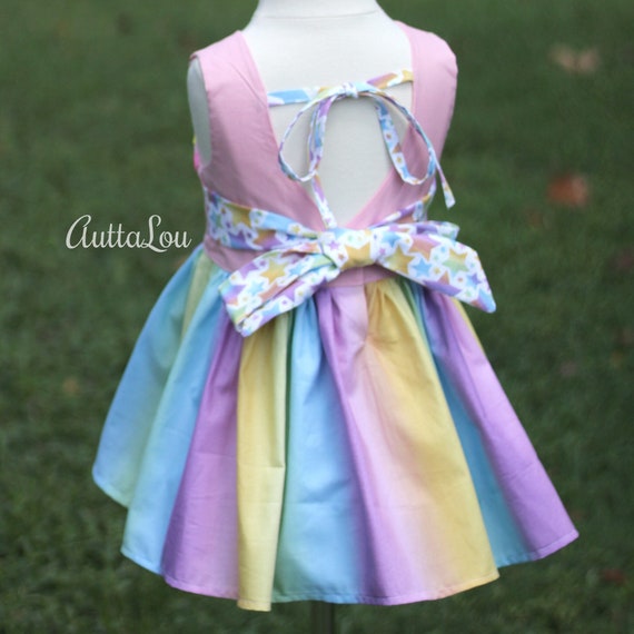 rainbow dress for 5 year old
