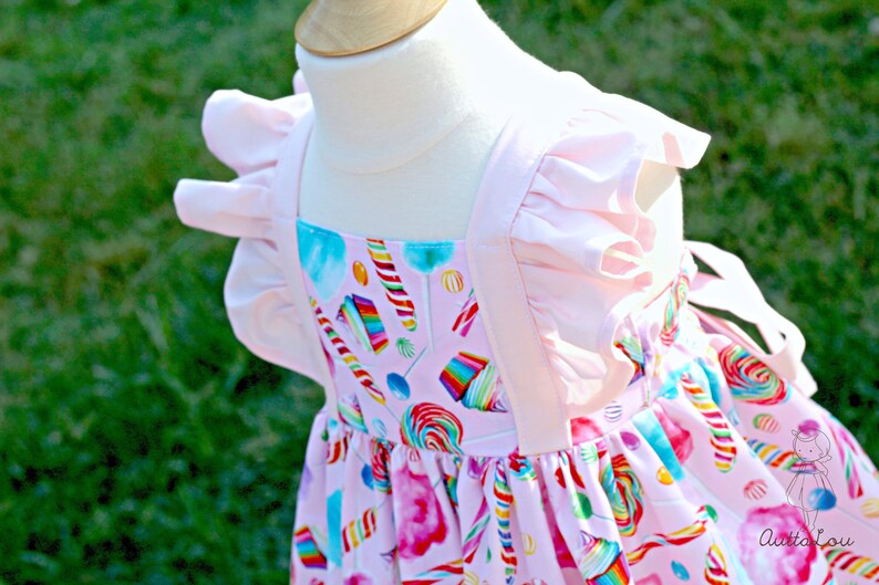 Candy Store Pinafore Dress Lollipops and Cotton Candy Dress Etsy