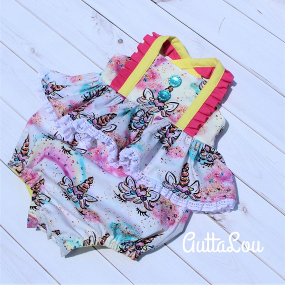 unicorn romper baby