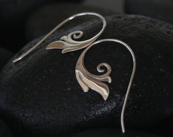 Spiral Ohrringe klein - Sterling Silber Spiral Creolen - Geschenk für sie - Stammes Ohrringe (061s)
