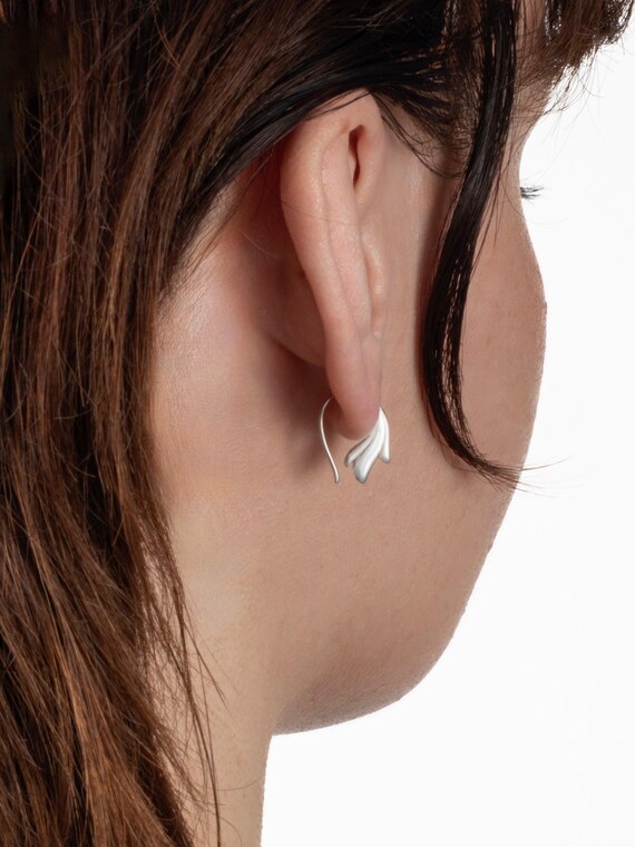 Grace Hoop Earrings – Sterling Silver or 18K Gold Vermeil | Dainty Minimalist Fine Jewelry (338) - Small Hoop Earrings