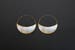 Crescent Moon Earrings - Mother Of Pearl Hoops - Eclipse Statement earrings - Lunette (167B) 