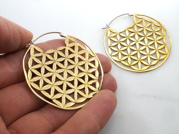 Aretes Flor De La Vida Plata 925 Calado | Envío Gratis