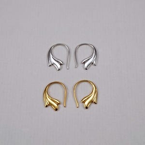 Grace Hoop Earrings – Sterling Silver or 18K Gold Vermeil | Dainty Minimalist Fine Jewelry (338) - Small Hoop Earrings