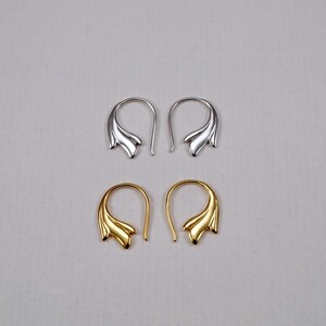 Grace Hoop Earrings – Sterling Silver or 18K Gold Vermeil | Dainty Minimalist Fine Jewelry (338) - Small Hoop Earrings