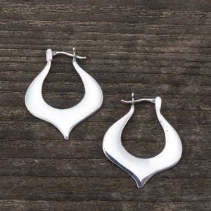 Small Hoop Earrings - Solid Sterling Silver Hoops - Simple Hoop Earrings - Tribal Jewelry - Minimal Earrings - Moroccan Earrings - (s40)