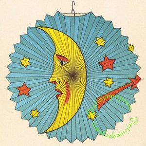 Sol Måne Stjärnor - Papperslykta nr 2, från 1880