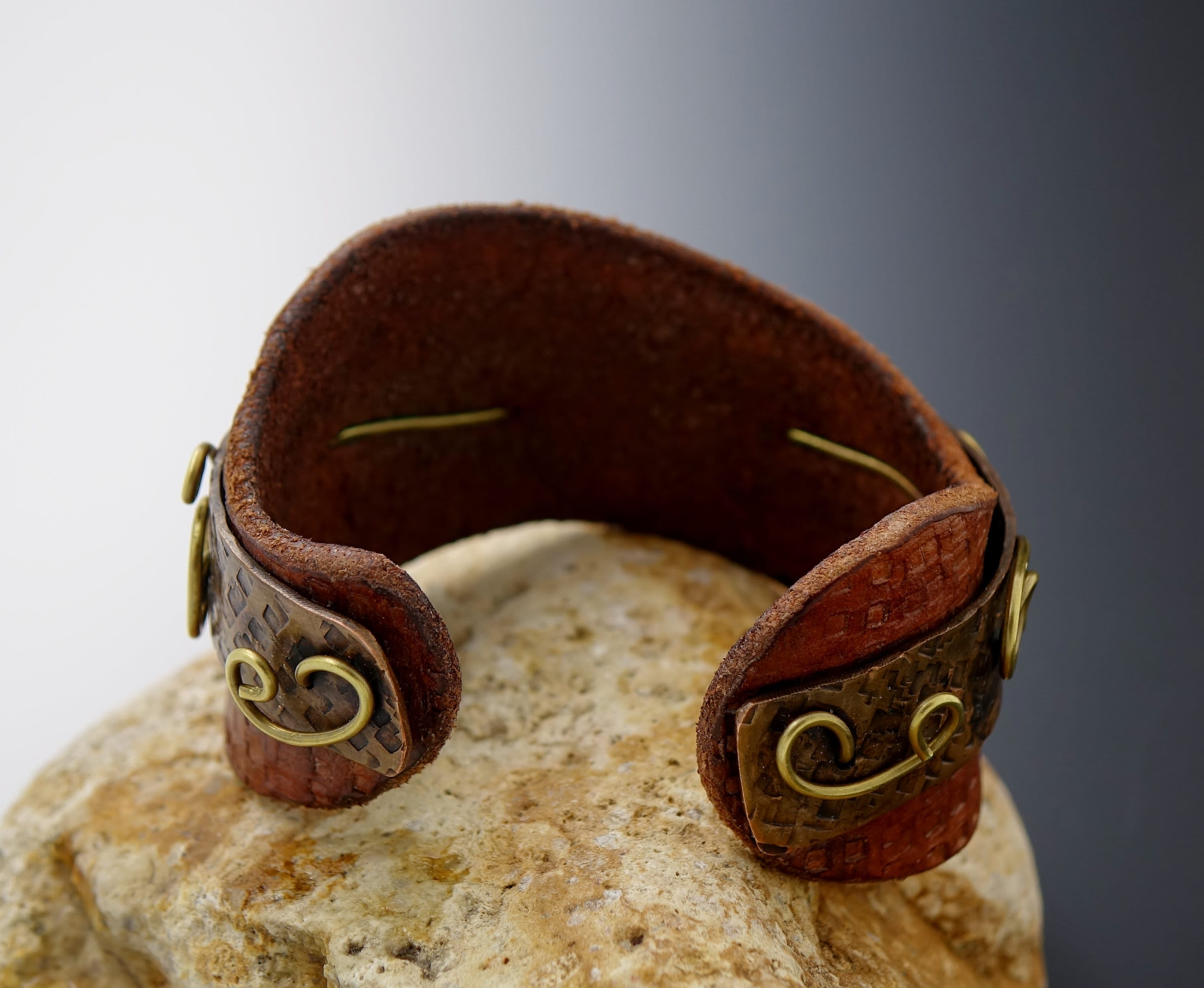 アクセサリー VTG DISTORTION SV925 CUFF VTG Sterling Silver 925 Twist Design Open Cuff Bracelet Size