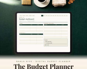 Digital Budget Planner GoodNotes | Hyperlinked Finance Planner iPad, Bill Tracker, Debt Snowball, Savings Challenge, 5 Themes, Undated