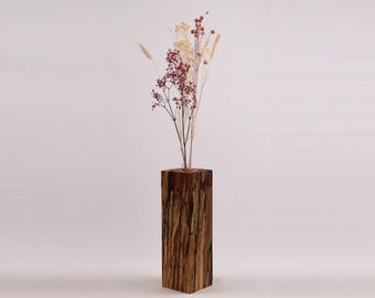 Designer Vase | Wooden Vases Made from Wild Heartwood Beech | Sustainable Gift Idea | Vases for Flowers and Grasses