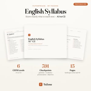 Programma completo di inglese A1-C2, Programma CEFR, Strumento di monitoraggio dei progressi ESL, Grammatica, Vocabolario e Pronuncia