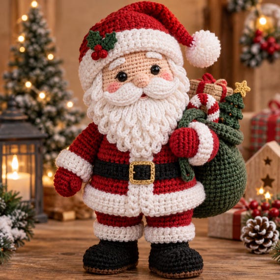 Santa Claus Crochet Pattern PDF | Christmas Amigurumi Santa Doll | Holiday Plush Toy Crochet Pattern | Xmas Decor | Digital Download