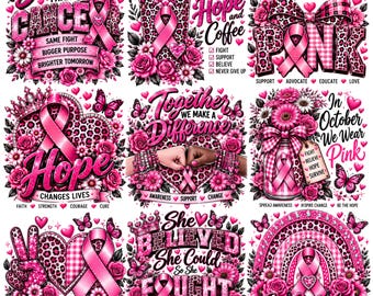 Breast Cancer Png, Breast Cancer Awareness png, Cancer PNG, In October we wear pink, Pink Ribbon, Cancer Fight Quotes, Cancer Sublimation