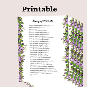 Letanía de la humildad PDF imprimible