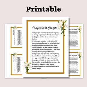 St Joseph Prayer Printable