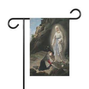 Our Lady of Lourdes Garden & House Banner Marian Apparition