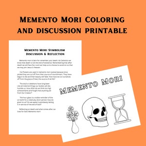 Memento Mori Coloring page and Discussion Printable