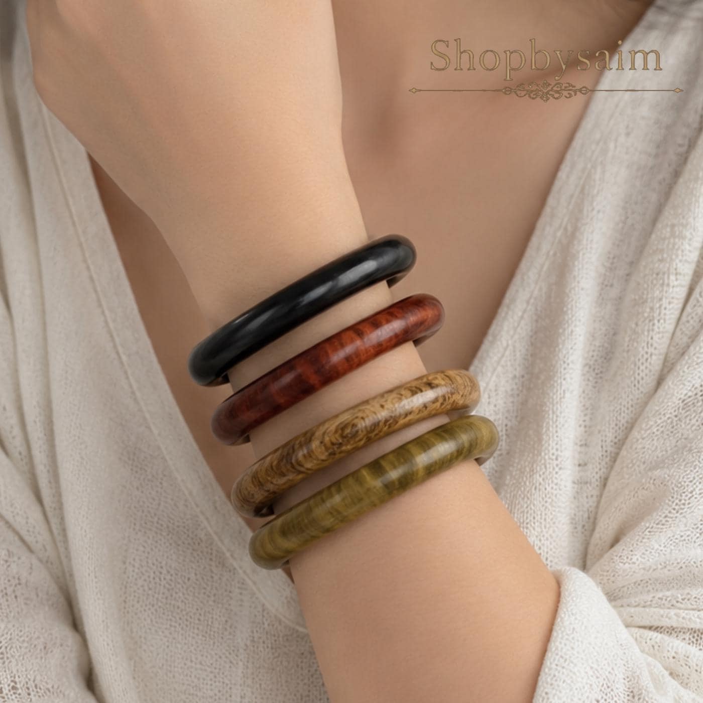 Wood bangle - Etsy 日本