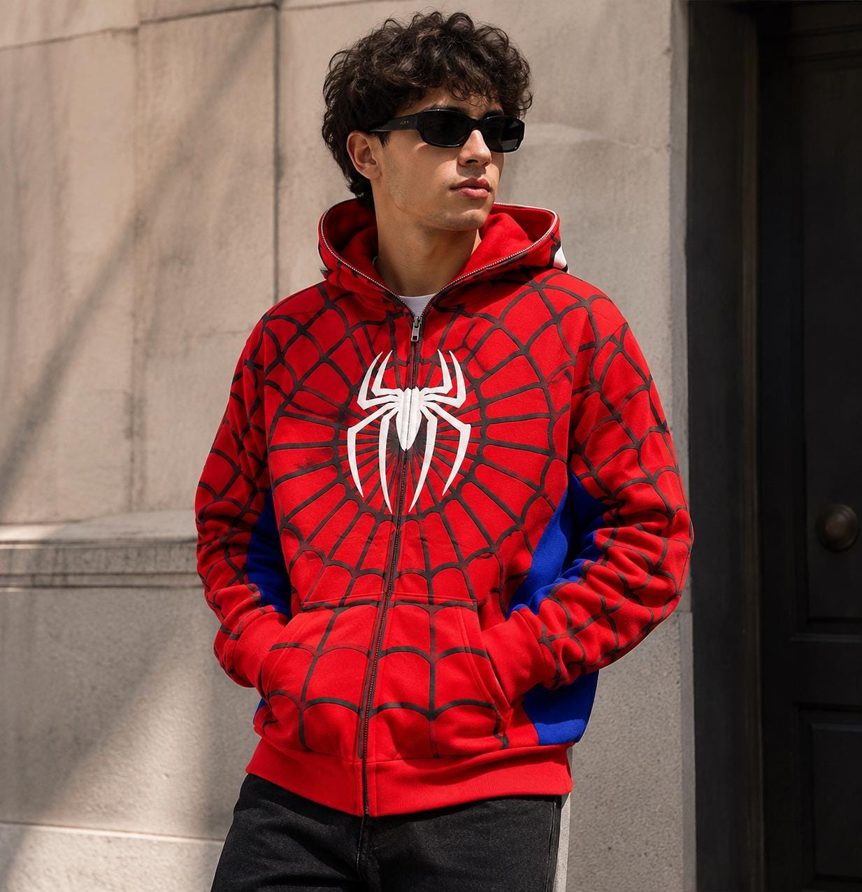 Spiderman zip hoodie - Etsy 日本