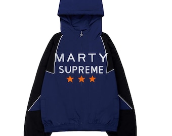 Chaqueta cortavientos azul marino para hombre, con capucha, ligera, estilo urbano y con cremallera.