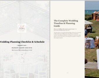 Printable Wedding Planning Checklist PDF | Ultimate Wedding Timeline Guide & Schedule 12-18 Months | Day of Checklist Binder US