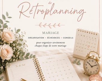 Printable Wedding Planning PDF | 12-18 Month Wedding Preparation Planner | Wedding Planner Tips Checklist