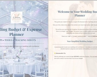 Wedding Budget Planner | Budget Spreadsheet & Expense Tracker | Printable PDF + Google Sheets