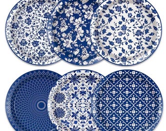 8 platos de papel, vajilla desechable para fiestas temáticas de cumpleaños