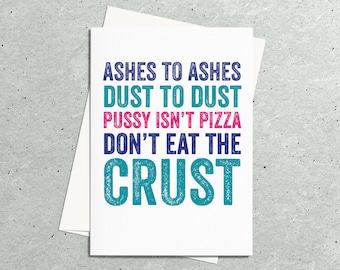 Funny Pizza Valentines Life Advice Greeting Card