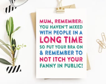 Happy Mother's Day Itchy Fanny Funny Card