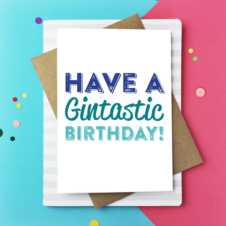 Alles Gute zum Geburtstag Gintastic lustige Gin inspiriert Etsy