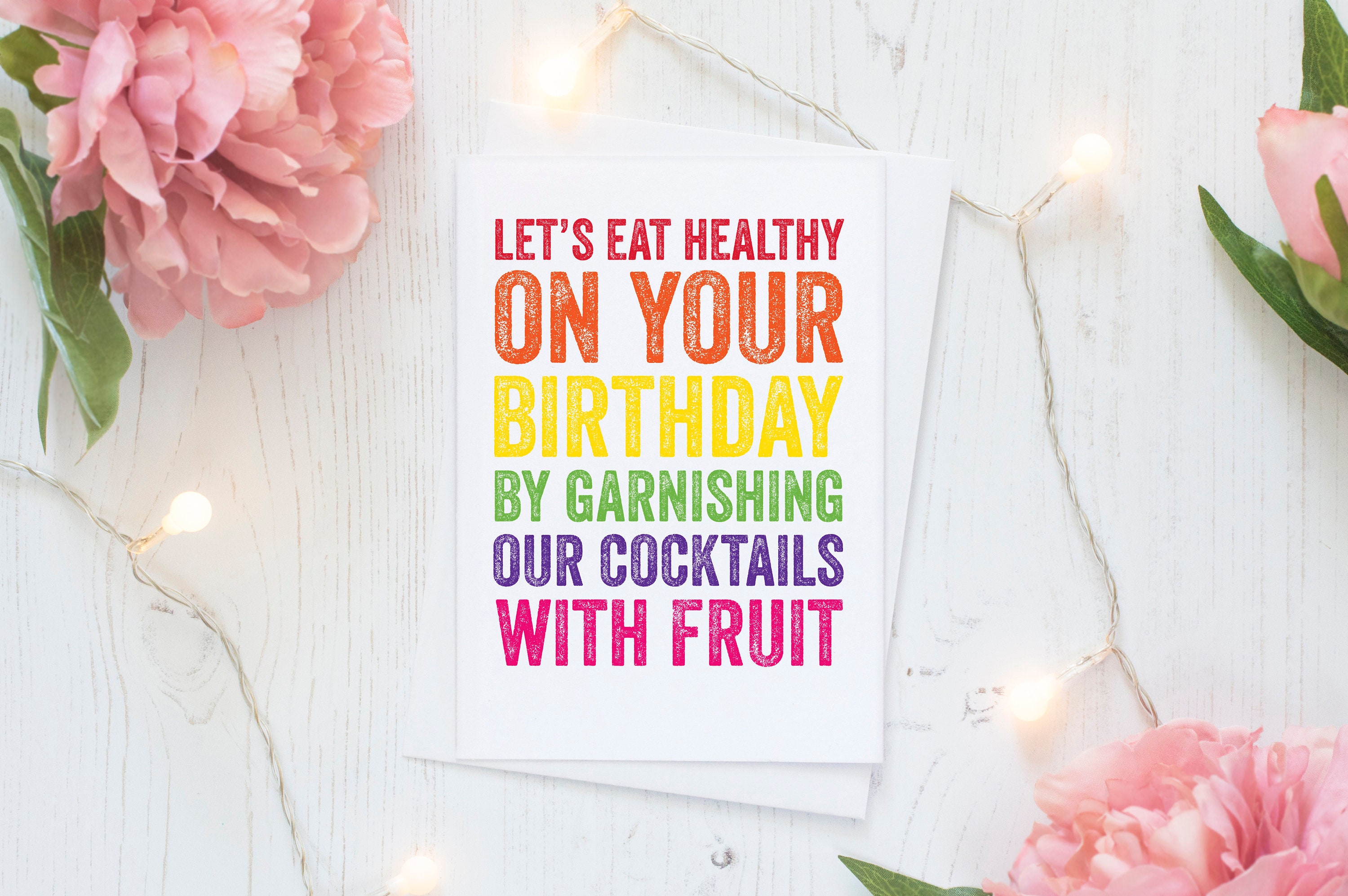 Fruity Cocktail Personalized Party Thank You Cards Fruity Cocktail Personalized Party Thank You Cards