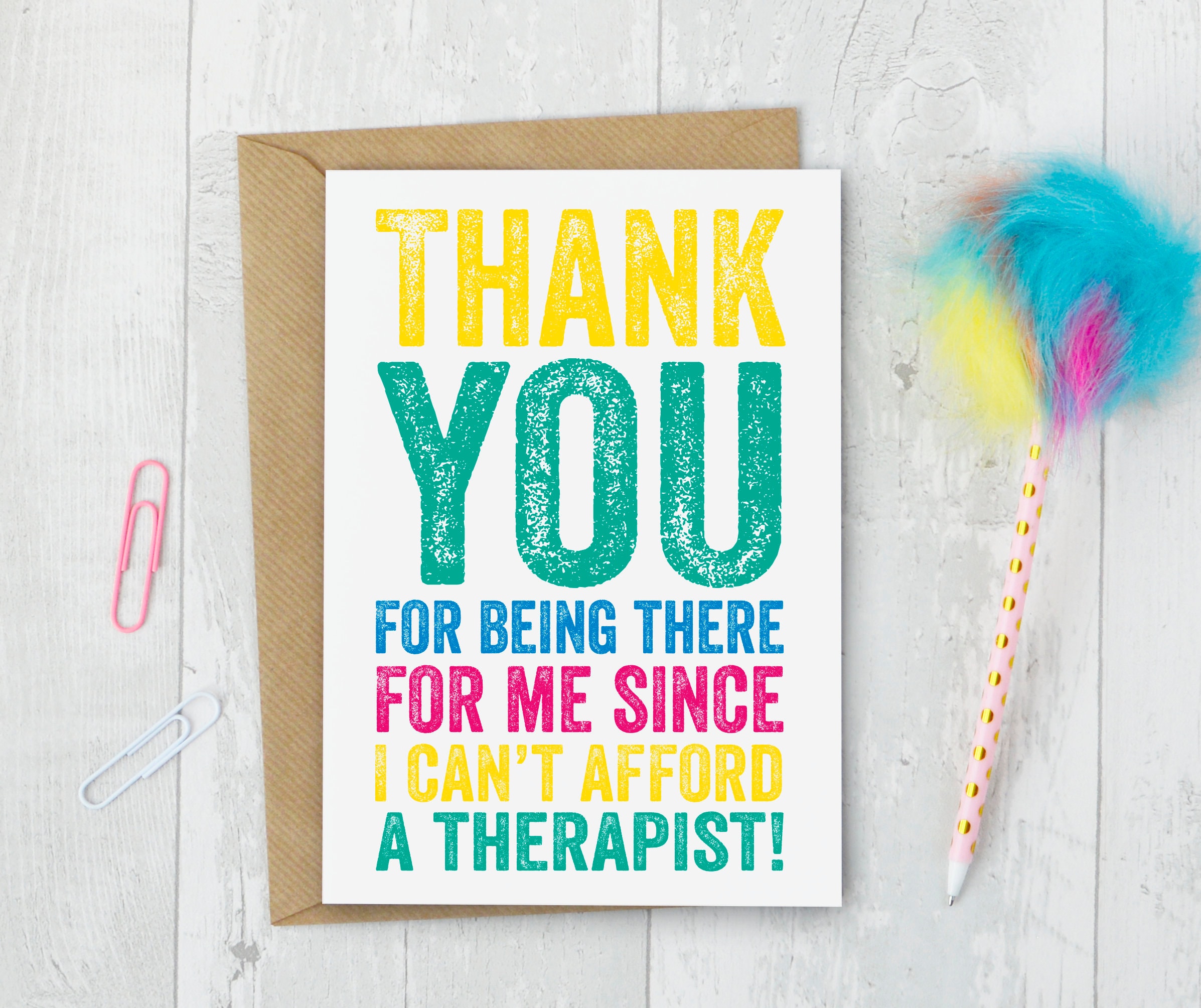 thank you card for therapist