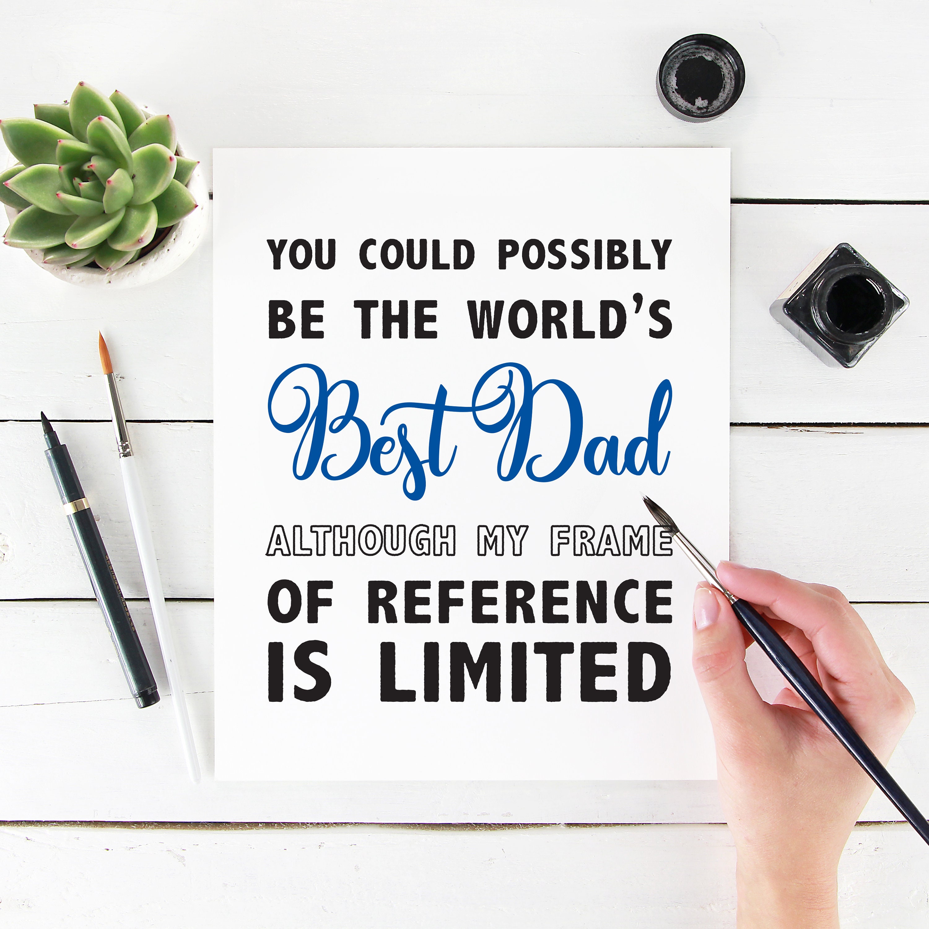 Funny Best Dad Biased joke Father's Day typographic script ... Funny Best Dad Biased joke Father's Day typographic script ...