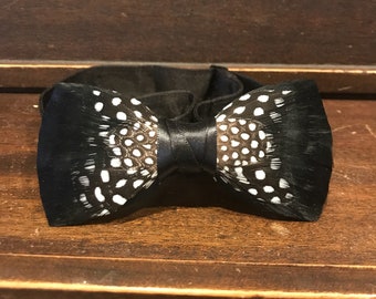 turkey feather bow tie
