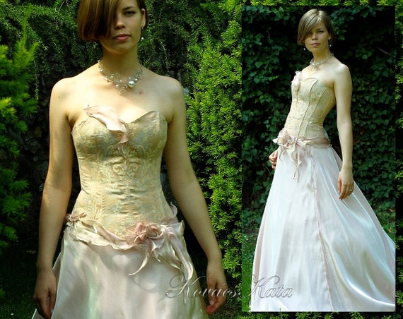 Rokoko Inspirierte Korsett Alternative Hochzeitskleid Blush Etsy