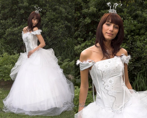 Fiaba Di Cenerentola Stile Ispirato Abito Da Sposa Corsetto Etsy