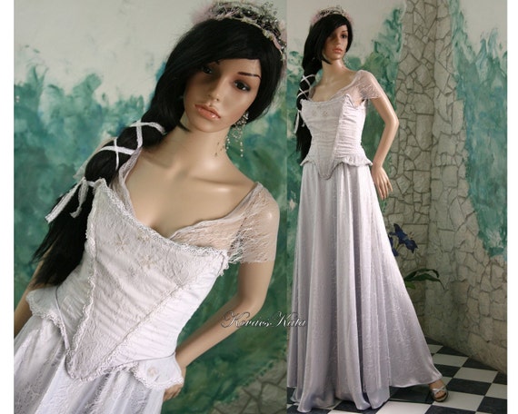 Delicate Medieval Style Fairy Alternative Wedding Gown Etsy