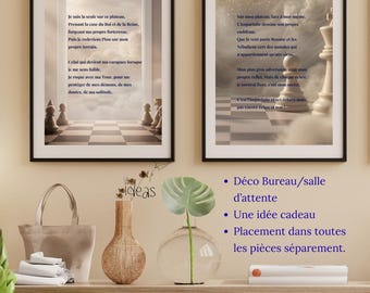 Motivational gift idea: strength, perseverance, and resilience. Encouragement poster. Wall art included in French and English.