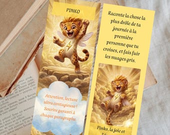 Emotional bookmarks, original set of 10 bookmarks, reading challenge for children, Roxane and Axro saga, gift idea for readers, original, French or English version