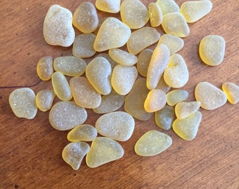 15 Golden Amber Beach Glass Bulk Sea Glass, Genuine Seaglass, Eco Friendly Jewelry Supply