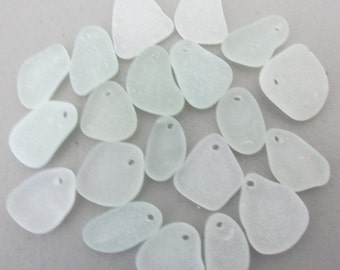 Spring Sale Real Top Drilled Sea Glass Bulk jewelry supply, Sea Foam Beach Glass, Genuine Sea Glass for Mobile