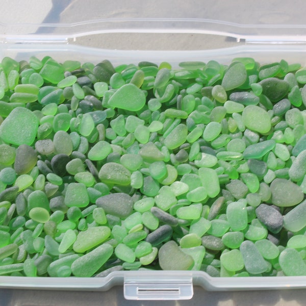 Spring Sale Super Deal Authentic Green Sea Glass Pieces 500 Lot, Jewelry Supply, Bulk Seaglass