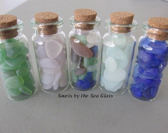 Genuine Seaglass in Bottles, Bulk Antique Lot Pieces