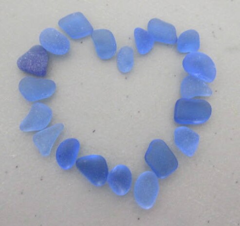 Echtes blaues Seeglas Schmuckbedarf Vintage Seeglas echtes | Etsy