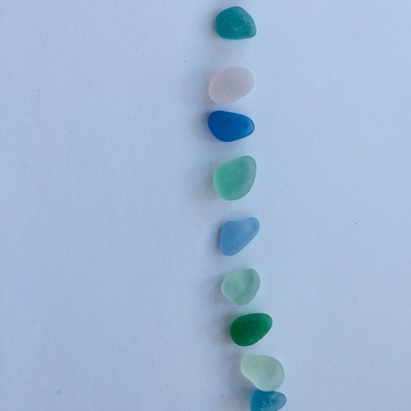 Spring Sale 10 Assorted Sea Glass Jewelry Supply GENUINE Vintage - Beach Sea Glass Lot Pieces Jewelry