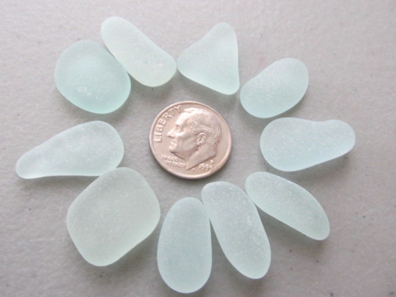 Medium Sea Beach Glass Sea Foam Jewelry Supply, Sea Glass Jewelry Making, Seaglass Beads image 2