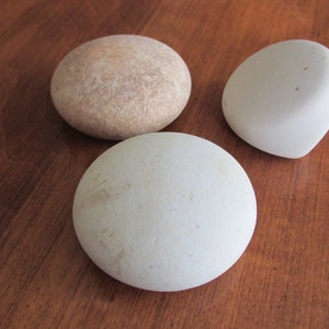 3 Large Ceramic Pottery Knobs Vintage, Beach Treasure Finds